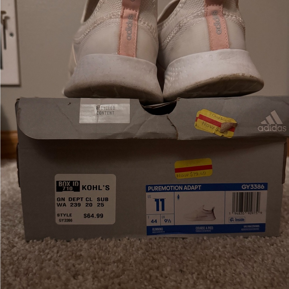 Adidas Puremotion Adapt White and Pink Shoes